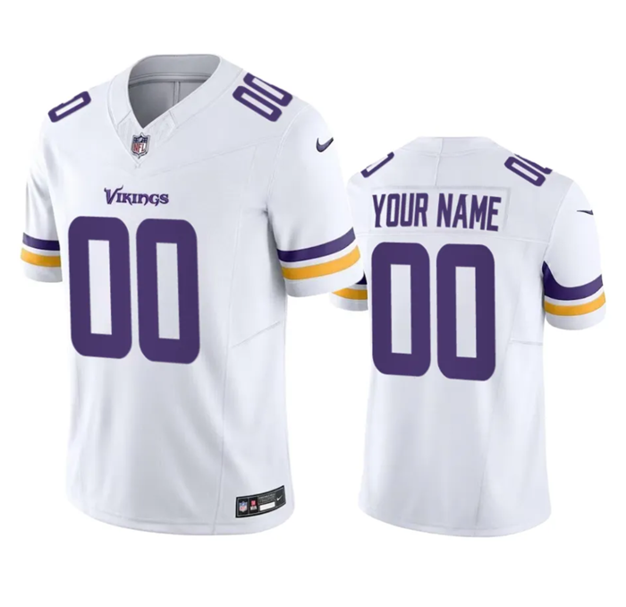 Men's Minnesota Vikings Active Player Custom White 2023 F.U.S.E. Vapor Untouchable Stitched Jersey