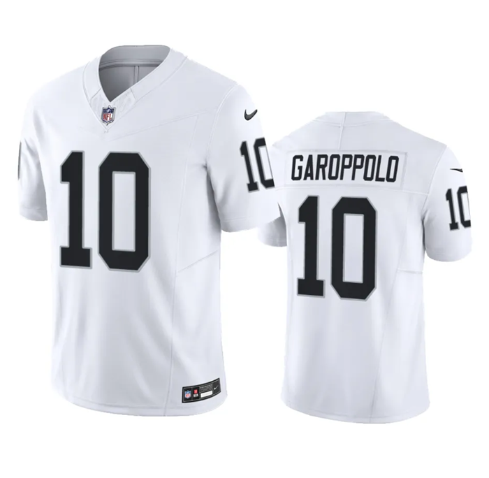 Men's Las Vegas Raiders #10 Jimmy Garoppolo White 2023 F.U.S.E Vapor Untouchable Stitched Football Jersey