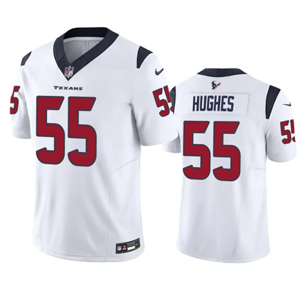 Men's Houston Texans #55 Jerry Hughes White 2023 F.U.S.E Vapor Untouchable Stitched Football Jersey