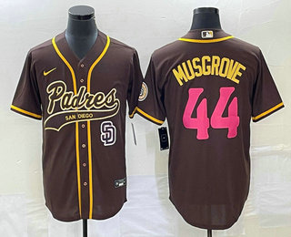 Men's San Diego Padres #44 Joe Musgrove Brown NEW 2023 City Connect Cool Base Stitched Jersey 1