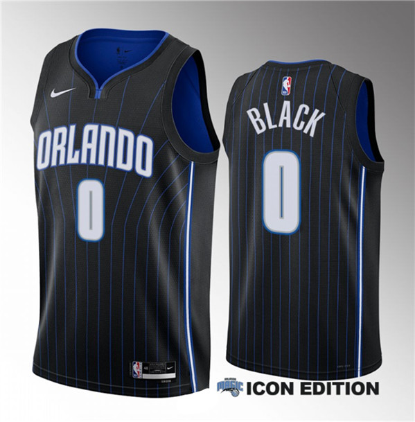 Anthony Black Men's Orlando Magic #0 2023 Draft Association Edition Stitched Basketball Jersey - Black