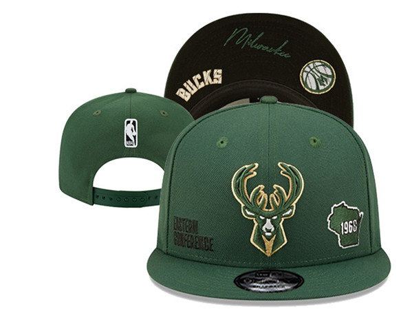 Milwaukee Bucks Stitched Snapback Hats 0028