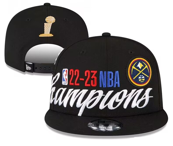 Denver Nuggets Black 2023 NBA Finals Champions Stitched Snapback Hats 016