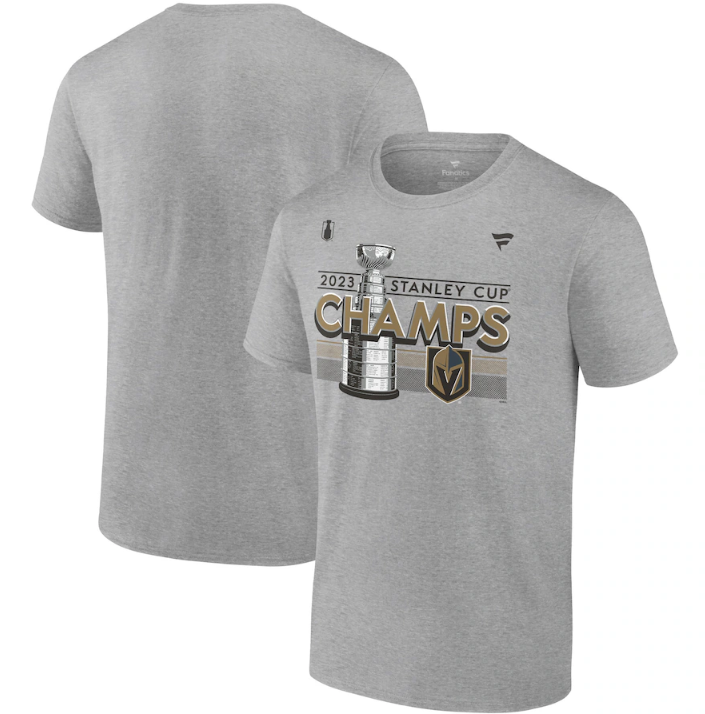 Men's Vegas Golden Knights Heather Gray 2023 Stanley Cup Champions Locker Room T-Shirt