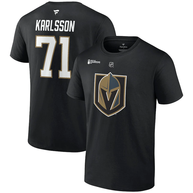 William Karlsson Men's Vegas Golden Knights #71 2023 Stanley Cup Champions Name & Number T-Shirt - Black