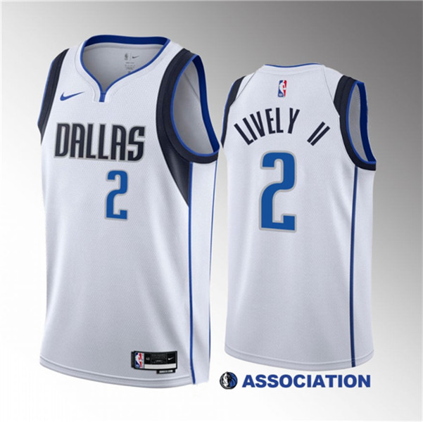 Men's Dallas Mavericks #2 Dereck Lively II White 2023 Draft Association Edition Stitched Basketball Jersey