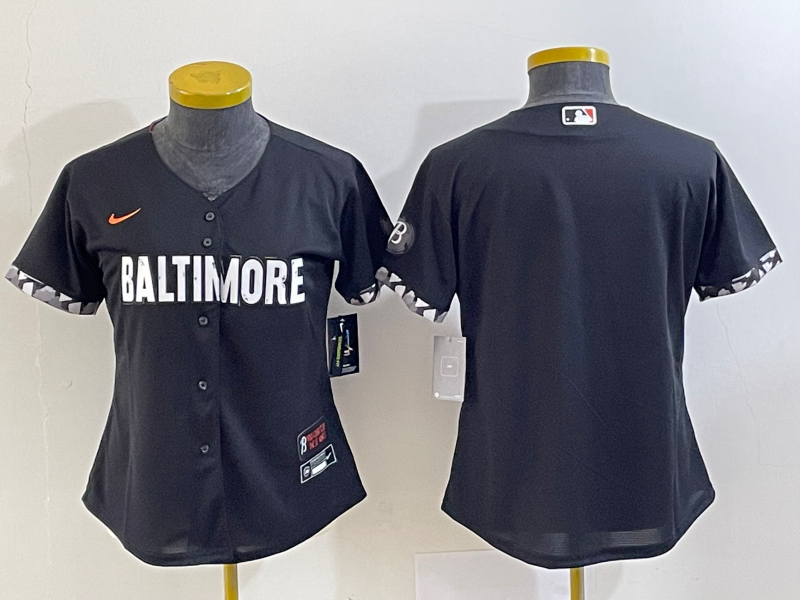 Youth Baltimore Orioles Blank Black 2023 City Connect Cool Base Stitched Jersey