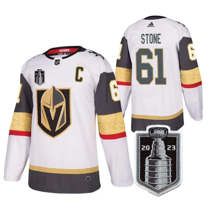 Men's Vegas Golden Knights #61 Mark Stone White 2023 Stanley Cup Final Stitched Jersey