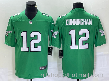 Randall Cunningham Men's Philadelphia Eagles #12 2023 Vapor Limited Throwback Jersey - Green