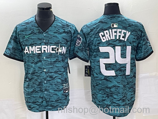 Ken Griffey Men's Seattle Mariners #24 2023 All Star Cool Base Stitched Jersey1 - Teal