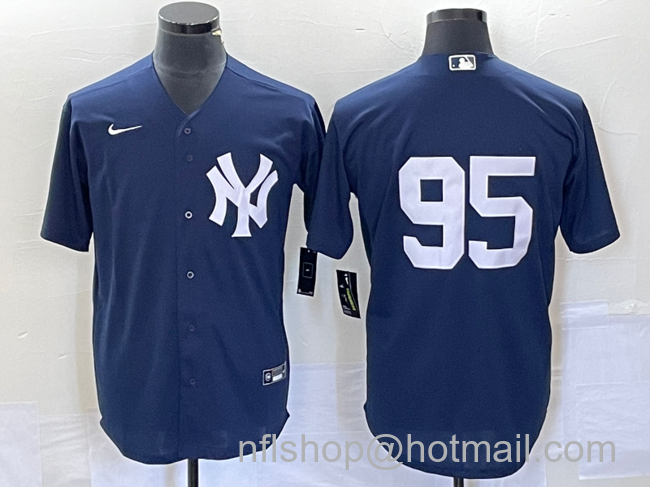 Oswaldo Cabrera Men's New York Yankees #95 Navy Cool Base Stitched Baseball Jersey - Blue