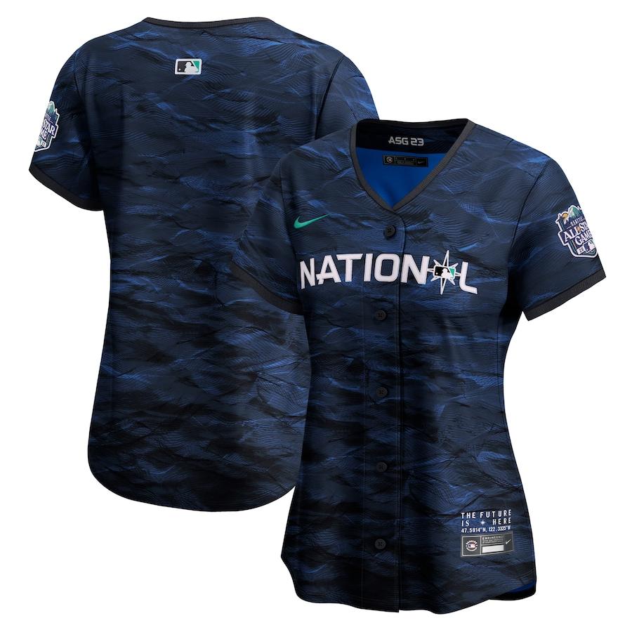 National League Women's 2023 MLB All-Star Game Blank Cool Base Stitched Jersey - Royal