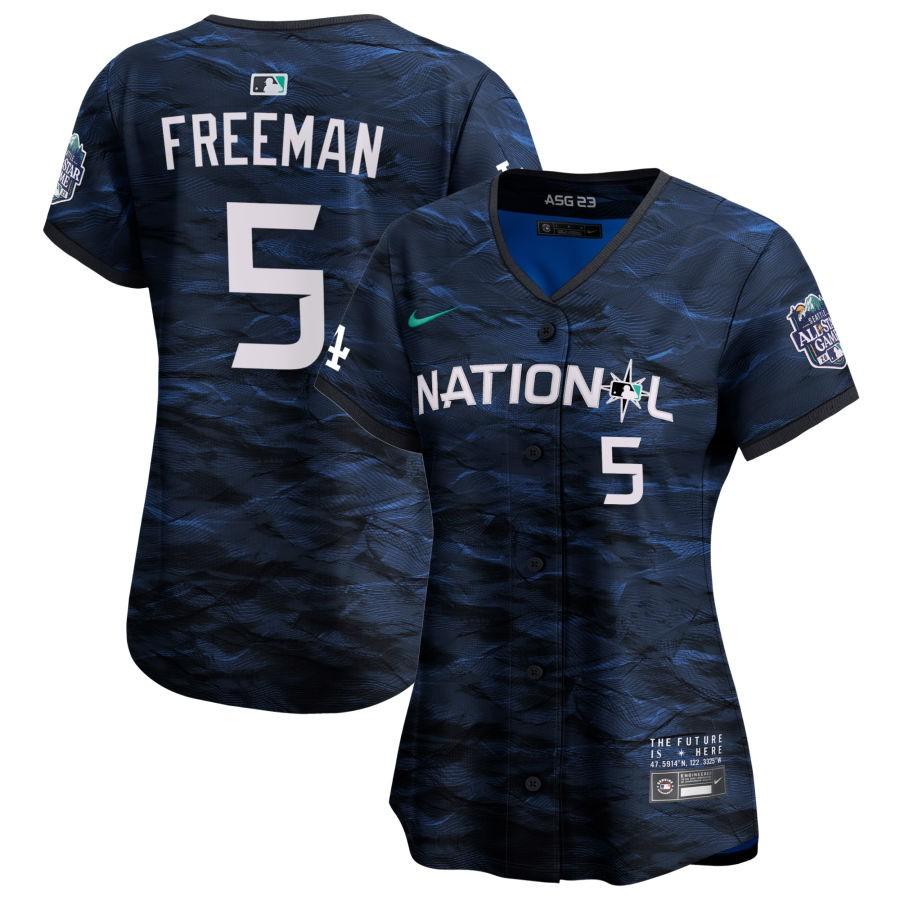 Freddie Freeman #5  National League Women's 2023 MLB All-Star Game Cool Base Stitched Jersey - Royal