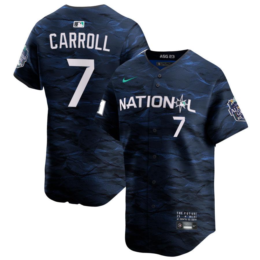 Corbin Carroll #7 Men's National League 2023 MLB All-Star Game Cool Base Stitched Jersey - Royal