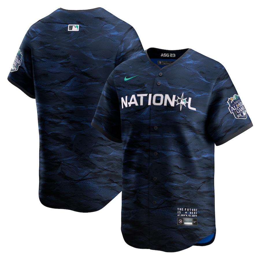 National League Men's 2023 MLB All-Star Game Blank Cool Base Stitched Jersey - Royal