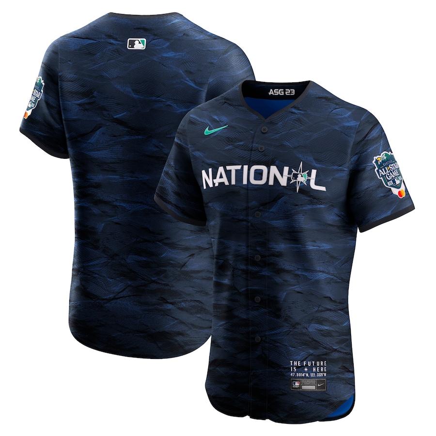 National League Men's 2023 MLB All-Star Game Blank Flex Base Stittched Jersey - Royal