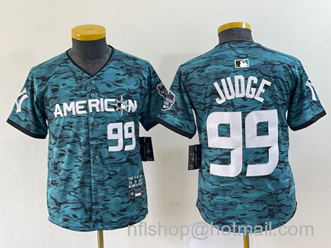 Aaron Judge Women's New York Yankees #99 2023 All star Cool Base Stitched Baseball Jersey - Number Teal