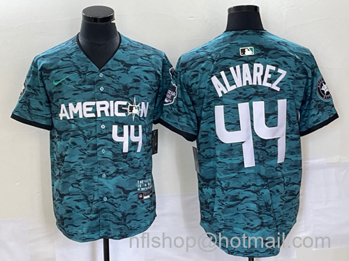 Yordan Alvarez Men's Houston Astros #44 2023 All Star Cool Base Stitched Baseball Jersey - Teal