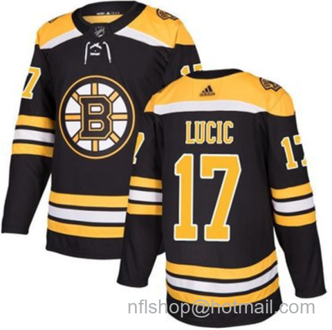 Milan Lucic Men's Boston Bruins #17 Stitched Jersey - Black