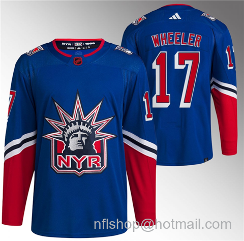 Blake Wheeler Men's New York Rangers #17 Reverse Retro Stitched Jersey - Blue