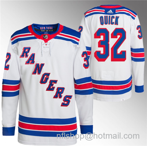 Jonathan Quick Men's New York Rangers #32 Stitched Jersey - White