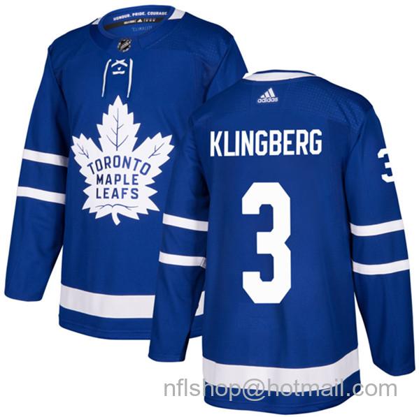 John Klingberg Men's Toronto Maple Leafs #3 Stitched Jersey - Blue