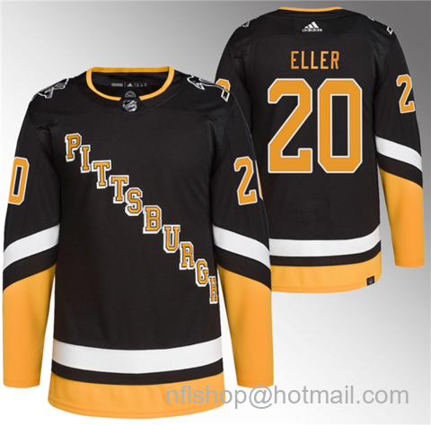 Lars Eller Men's Pittsburgh Penguins #20 Stitched Jersey - Black