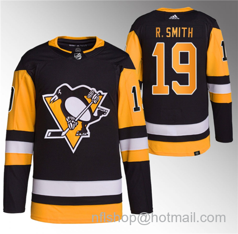 Reilly Smith Men's Pittsburgh Penguins #19 Stitched Jersey1 - Black