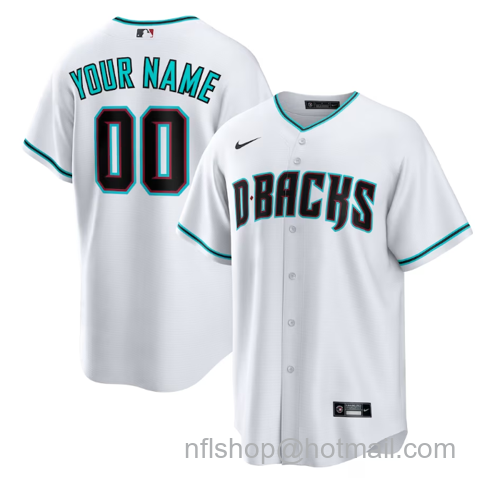 Men's Arizona Diamondbacks Customized Cool Base Stitched Baseball Jersey - White