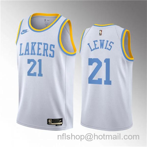 Maxwell Lewis Men's Los Angeles Lakers #21 2023 Draft Association Edition Stitched Basketball Jersey - White