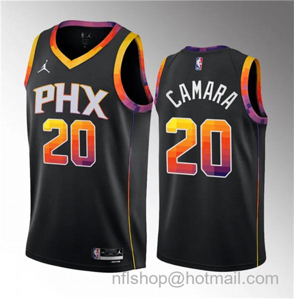 Toumani Camara Men's Phoenix Suns #20 2023 Draft Statement Edition Stitched Basketball Jersey - Black