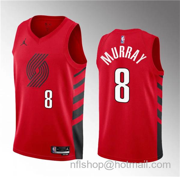 Kris Murray Men's Portland Trail Blazers #8 2023 Draft Statement Edition Stitched Basketball Jersey - Red