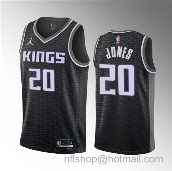 Colby Jones Men's Sacramento Kings #20 2023 Draft Statement Edition Stitched Jersey - Black