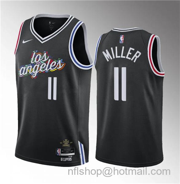 Jordan Miller Men's Los Angeles Clippers #11 2023 Draft City Edition Stitched Jersey - Black