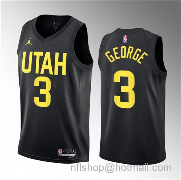 Keyonte George Men's Utah Jazz #3 2023 Draft Statement Edition Stitched Basketball Jersey - Black