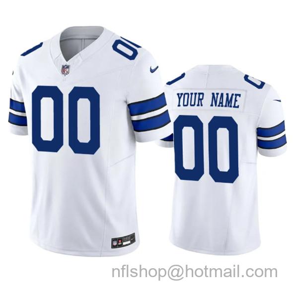 Men's Dallas Cowboys Active Player Custom White 2023 F.U.S.E. Limited Stitched Football Jersey