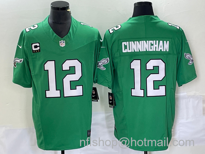 Men's Philadelphia Eagles #12 Randall Cunningham Green 2023 F.U.S.E. Vapor Untouchable With C Patch Stitched Football Jersey