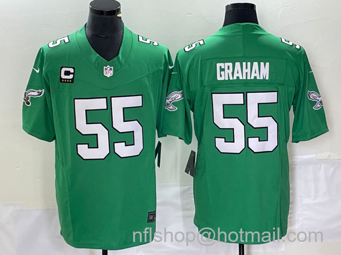 Men's Philadelphia Eagles #55 Brandon Graham Green 2023 F.U.S.E. Vapor Untouchable With C Patch Stitched Football Jersey