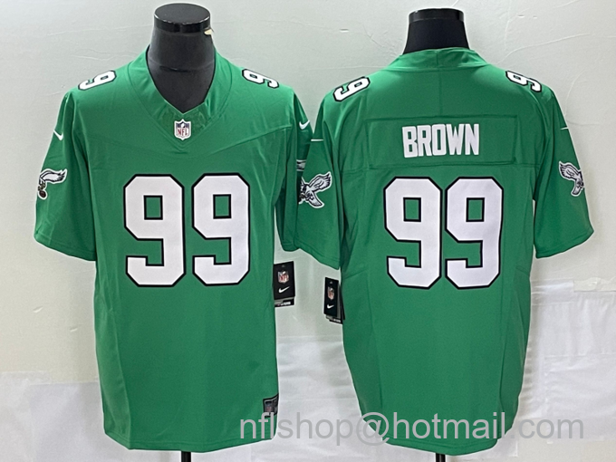 Men's Philadelphia Eagles #99 Jerome Brown Green 2023 F.U.S.E. Vapor Untouchable Stitched Football Jersey