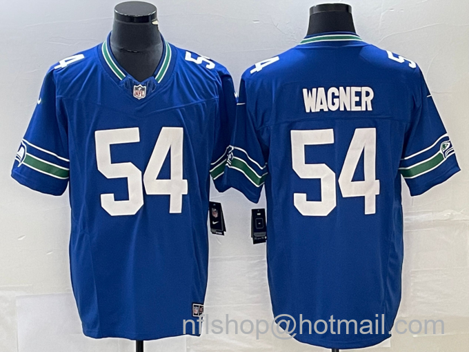 Men's Seattle Seahawks #54 Bobby Wagner Royal 2023 F.U.S.E. Vapor Limited Throwback Stitched Jersey