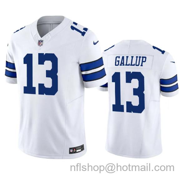 Men's Dallas Cowboys #13 Michael Gallup White 2023 F.U.S.E. Vapor Limited Stitched Football Jersey