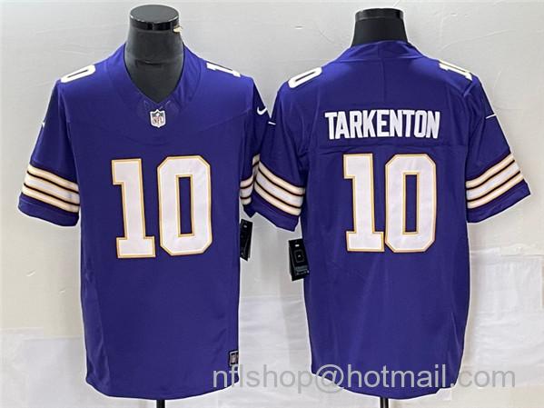 Men's Minnesota Vikings #10 Fran Tarkenton Purple 2023 F.U.S.E. Vapor Untouchable Limited Stitched Jersey