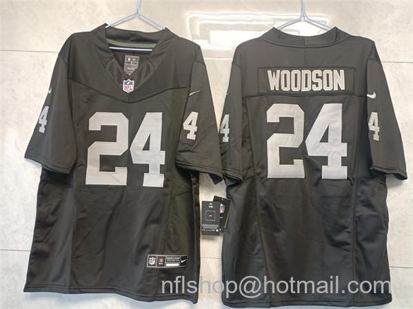 Men's Las Vegas Raiders #24 Charles Woodson Black 2023 F.U.S.E Vapor Untouchable Stitched Football Jersey