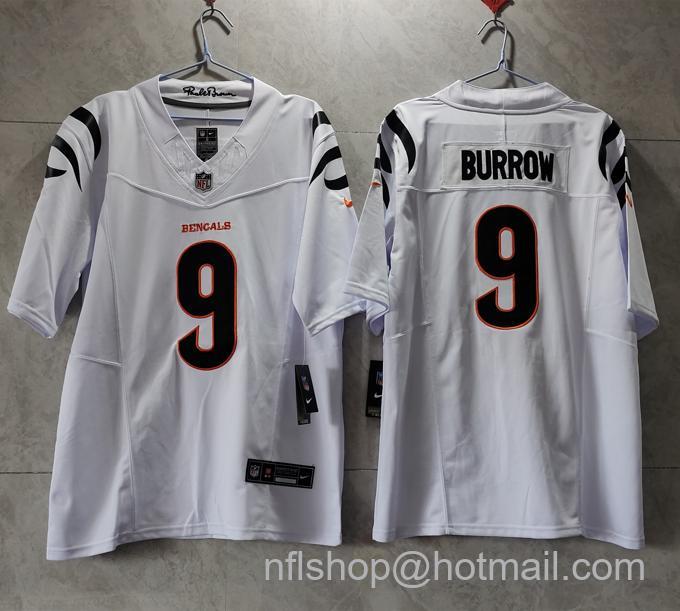 Men's Cincinnati Bengals #9 Joe Burrow White 2023 F.U.S.E. Vapor Untouchable Limited Stitched Jersey