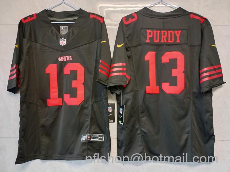 Men's San Francisco 49ers #13 Brock Purdy Black 2023 F.U.S.E. Vapor Untouchable Limited Stitched Football Jersey