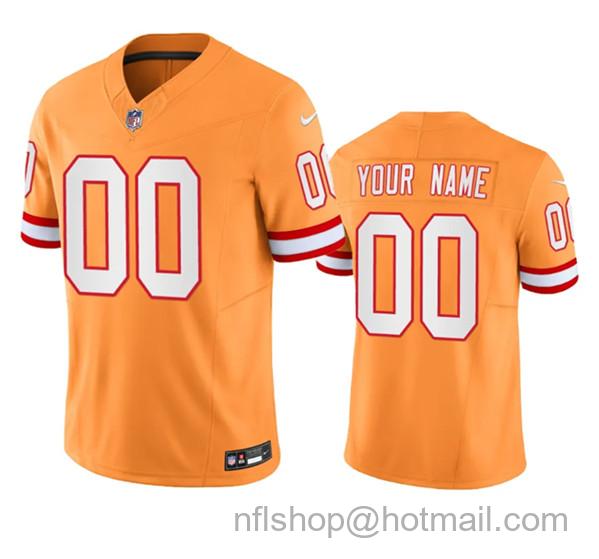 Custom Men's Tampa Bay Buccaneers Active Player Orange Throwback Limited Stitched Jersey