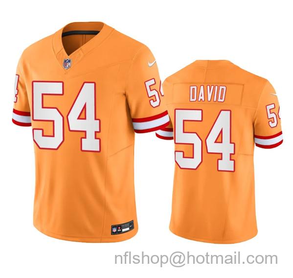 Lavonte David Men's Tampa Bay Buccaneers #54 Throwback Limited Stitched Jersey - Orange