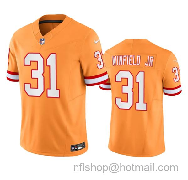 Antoine Winfield Men's Tampa Bay Buccaneers #31 Jr. Throwback Limited Stitched Jersey - Orange