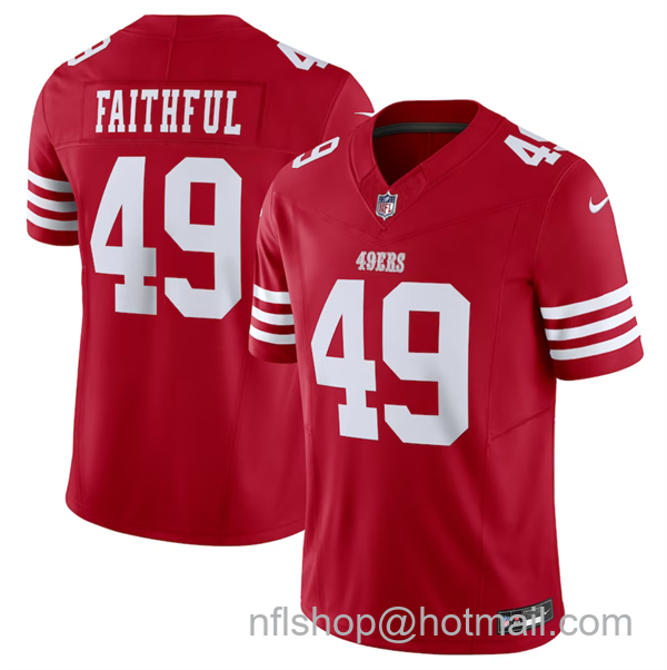 Faithful Men's San Francisco 49ers #49 2023 F.U.S.E. Vapor Untouchable Limited Stitched Football Jersey - Red