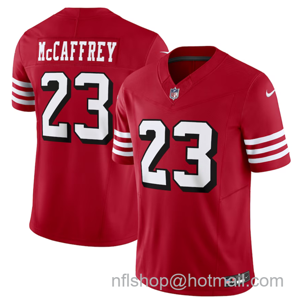 Christian McCaffrey Men's San Francisco 49ers #23 2023 F.U.S.E. Vapor Untouchable Limited Stitched Football Jersey - New Red